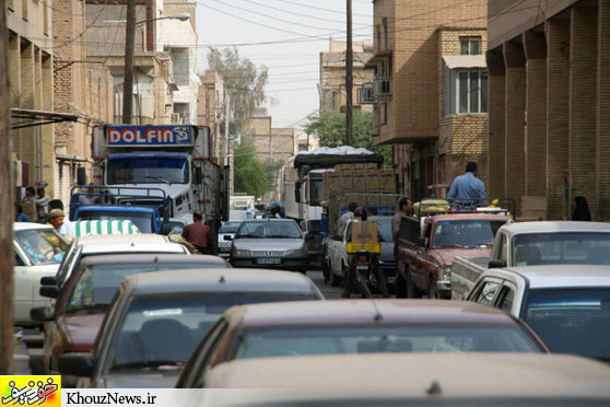 ترافیک ایجاد شده از سوی بنکداران در هسته مرکزی شهر اهواز