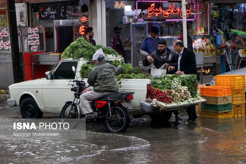 تصاویر/ بارش باران و آبگرفتگی معابر در اهواز