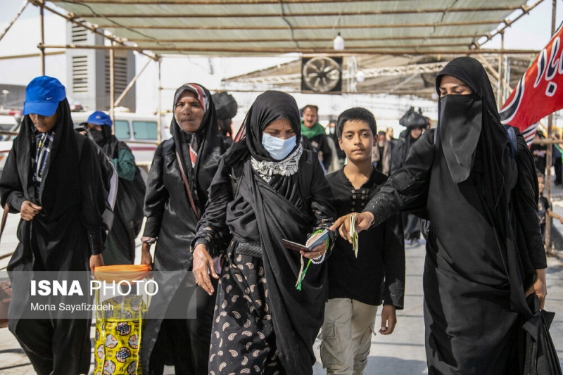تصاویر/ بازگشت زائران اربعین حسینی از مرز شلمچه