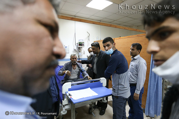 تصاویر/ اورژانس بیمارستان امام اهواز در یک روز خاکی / 2