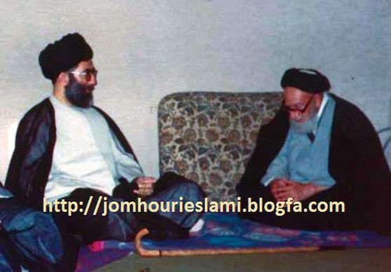تصویر منتشر نشده از مقام معظم رهبری وآیت الله قاضی،امام جمعه دزفول