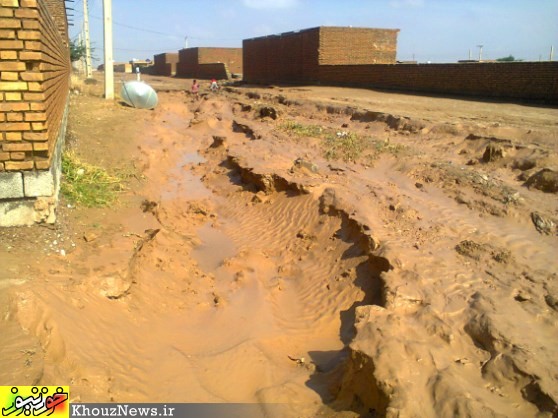 روستای حسین ناهض شوش بعد از سیلاب