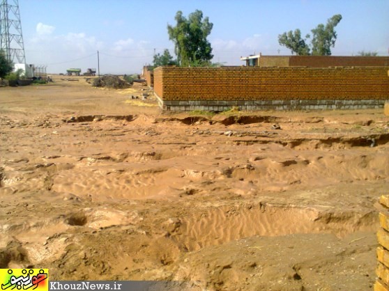 روستای حسین ناهض شوش بعد از سیلاب