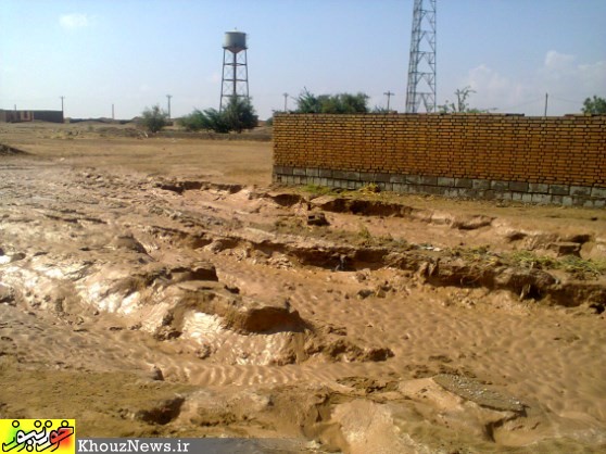 روستای حسین ناهض شوش بعد از سیلاب