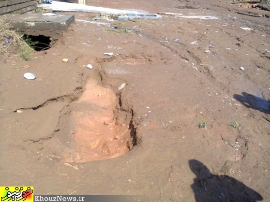 روستای حسین ناهض شوش بعد از سیلاب
