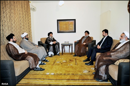 حجت الاسلام عباس بسی خاسته، غضنفر رکن آبادی(سفیر ایران در لبنان) ،سید حسن نصرالله دبیر کل حزب الله لبنان، آیت الله سیدموسوی جزایری، حجت الاسلم پیمان علی نژاد و حجت الاسلام سیدصادق موسوی جزایری