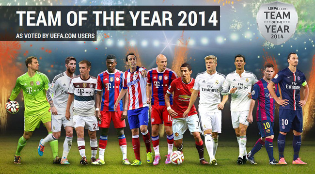 تیم منتخب اروپا در سال 2014 / عکس