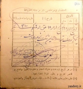کارت پایان خدمت دوره رضاخانی/عکس