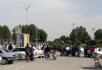 خشکی رودخانه زهره هندیجان کشاورزان را به مقابل فرمانداری کشاند/تصاویر