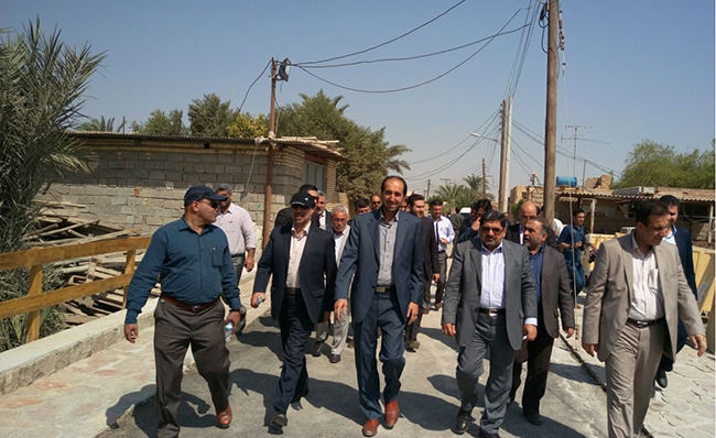 بازدید رئیس بنیاد مسکن از پروژه‌های روستاهای آبادان و خرمشهر