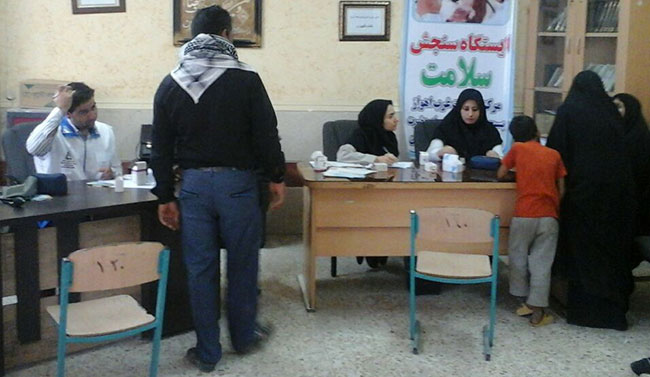 برپایی ایستگاه‌های سلامت در منطقه محروم ملاشیه اهواز