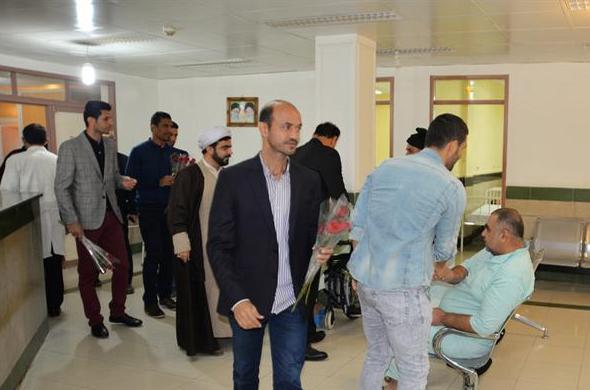 عیادت فولاد‌ی‌ها از جانبازان بیمارستان روانپزشکی بوستان اهواز