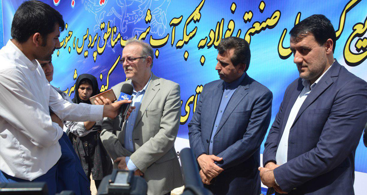 طرح اتصال تاسیسات آبرسانی گروه ملی به شبکه آب شرب اهواز  افتتاح شد