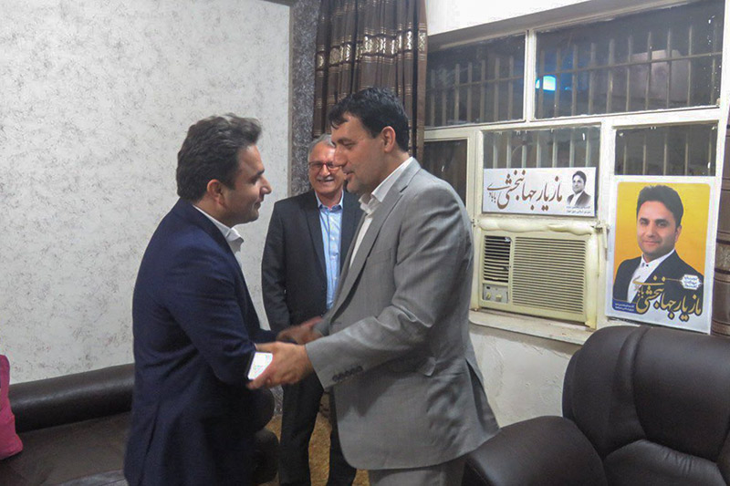اعلام حمایت جمعی از نخبگان و بازدید همایون یوسفی نماینده اهواز از ستاد انتخاباتی مازیار جهانبخشی بابادی
