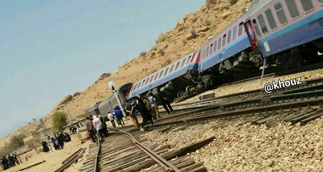 8 مسافر در حادثه خارج شدن از ریل قطار اهواز - مشهد آسیب دیدند