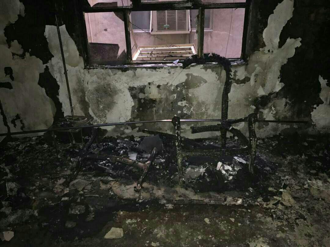 حریق در یک ساختمان مسکونی در 