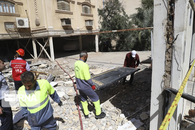 انفجار گاز در یک مجتمع مسکونی در اهواز