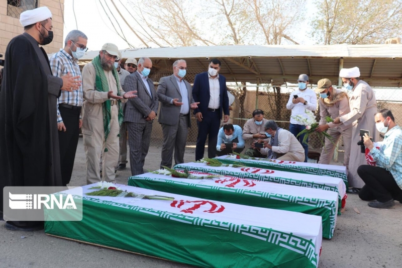 بازگشت پیکرهای مطهر۴۳ شهید دفاع مقدس از مرز شلمچه