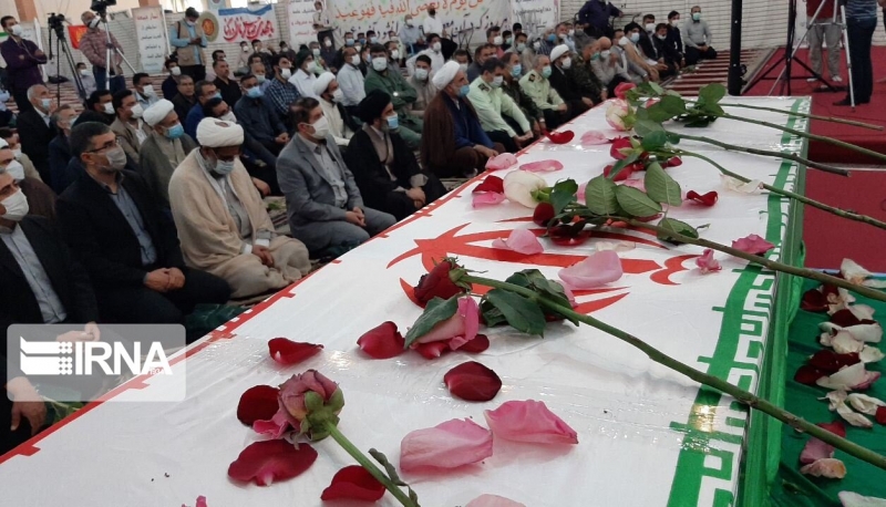 پیکر مطهر شهید مدافع نظم و امنیت در اهواز تشییع شد