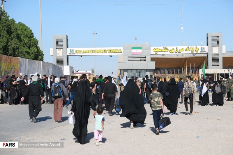 گزارش تصویری/ زائران حسینی در مرز شلمچه