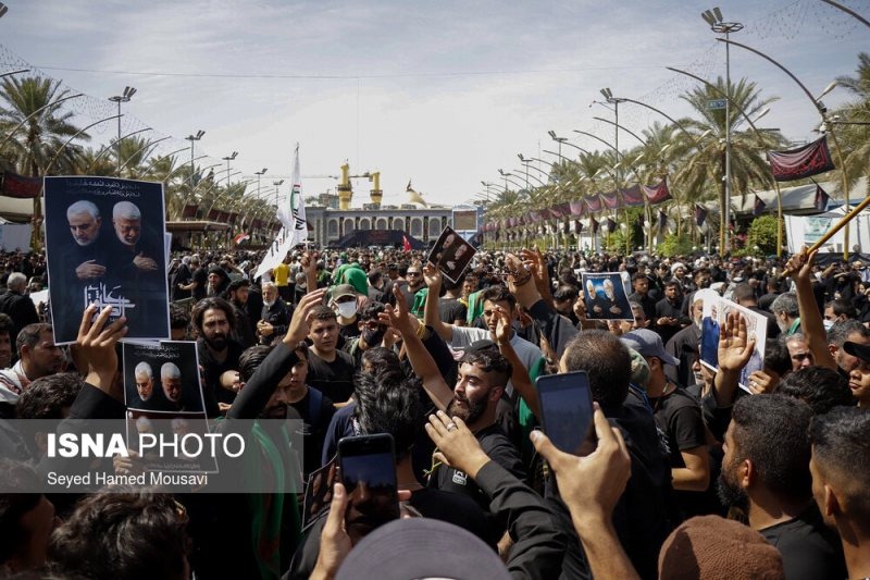 عزاداری زائران امام حسین (ع) در بین الحرمین