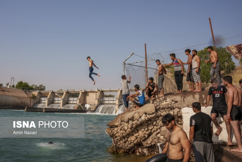 شنا در رودخانه «دز»