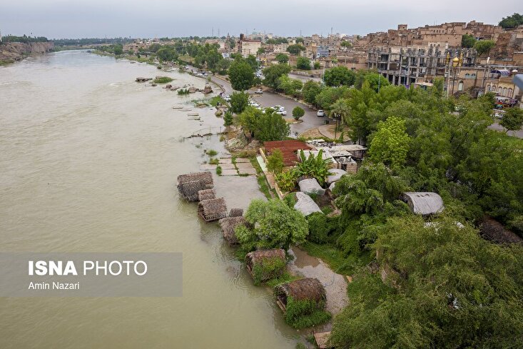 وضعیت رودخانه دز در بارش های اخیر