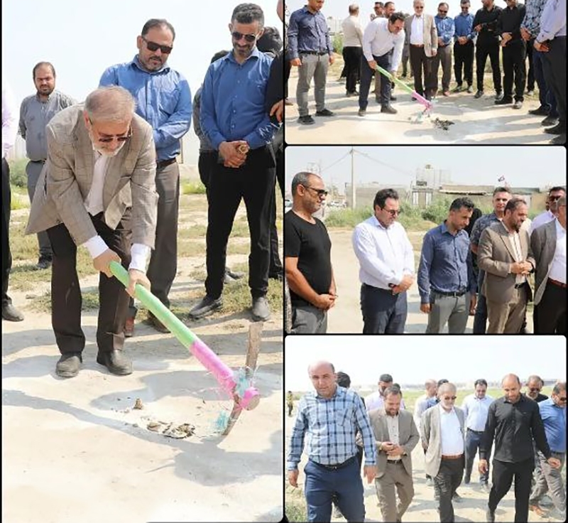 کلنگ احداث زمین چمن فوتبال واقع در هندیجان جنوبی با حضور امیر حیات مقدم به زمین زده شد 