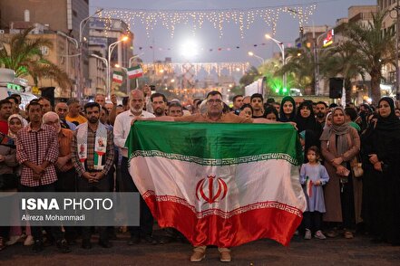 تجمع مردم در حمایت از عملیات وعده صادق ۳ - اهواز