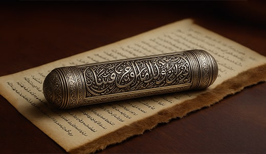دعای روی قاب نقره حرز امام جواد