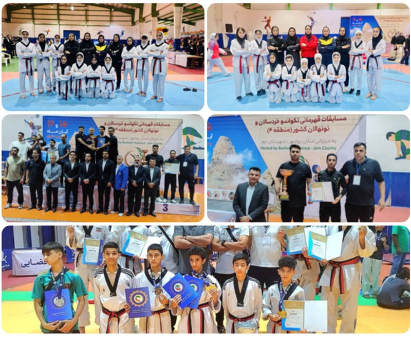 درخشش خوزستان در مسابقات تکواندو قهرمانی کشور