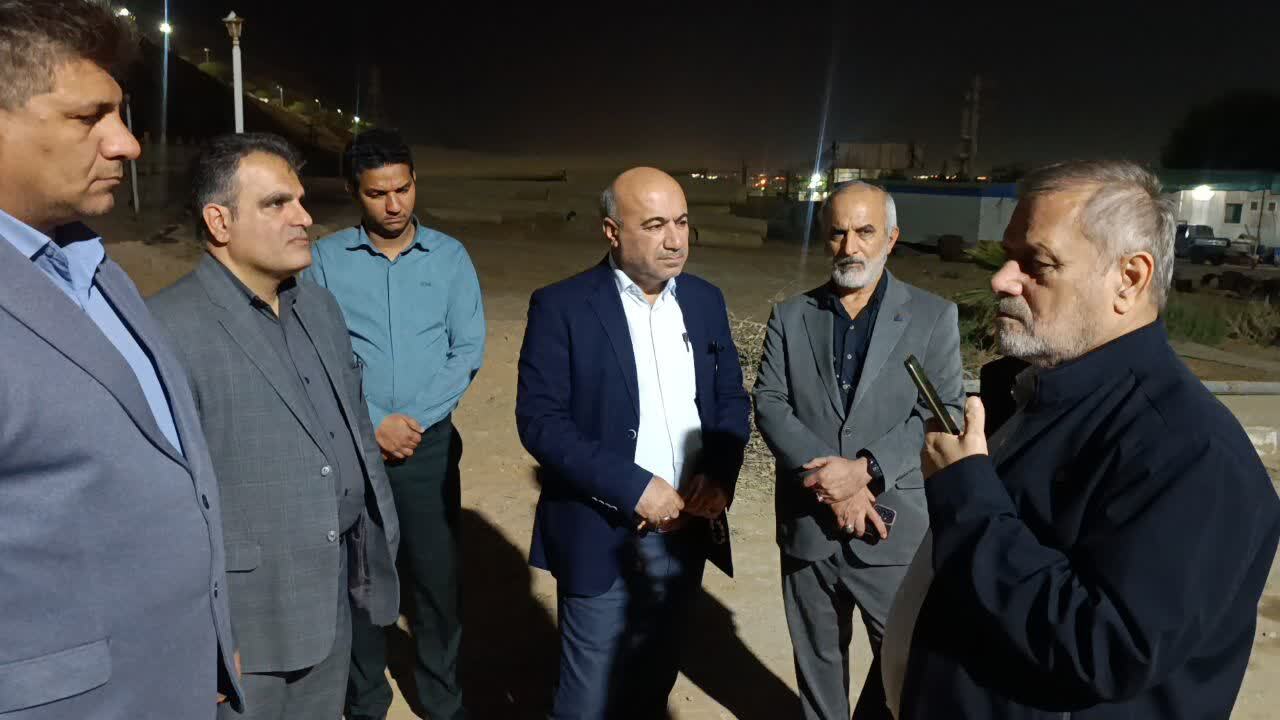 پیگیری امیر حیات مقدم از پروژه انتقال آب از جایزان به امیدیه در آبان ماه ۱۴۰۴