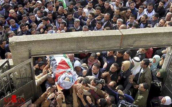 مراسم تشییع شهید فلسطینی