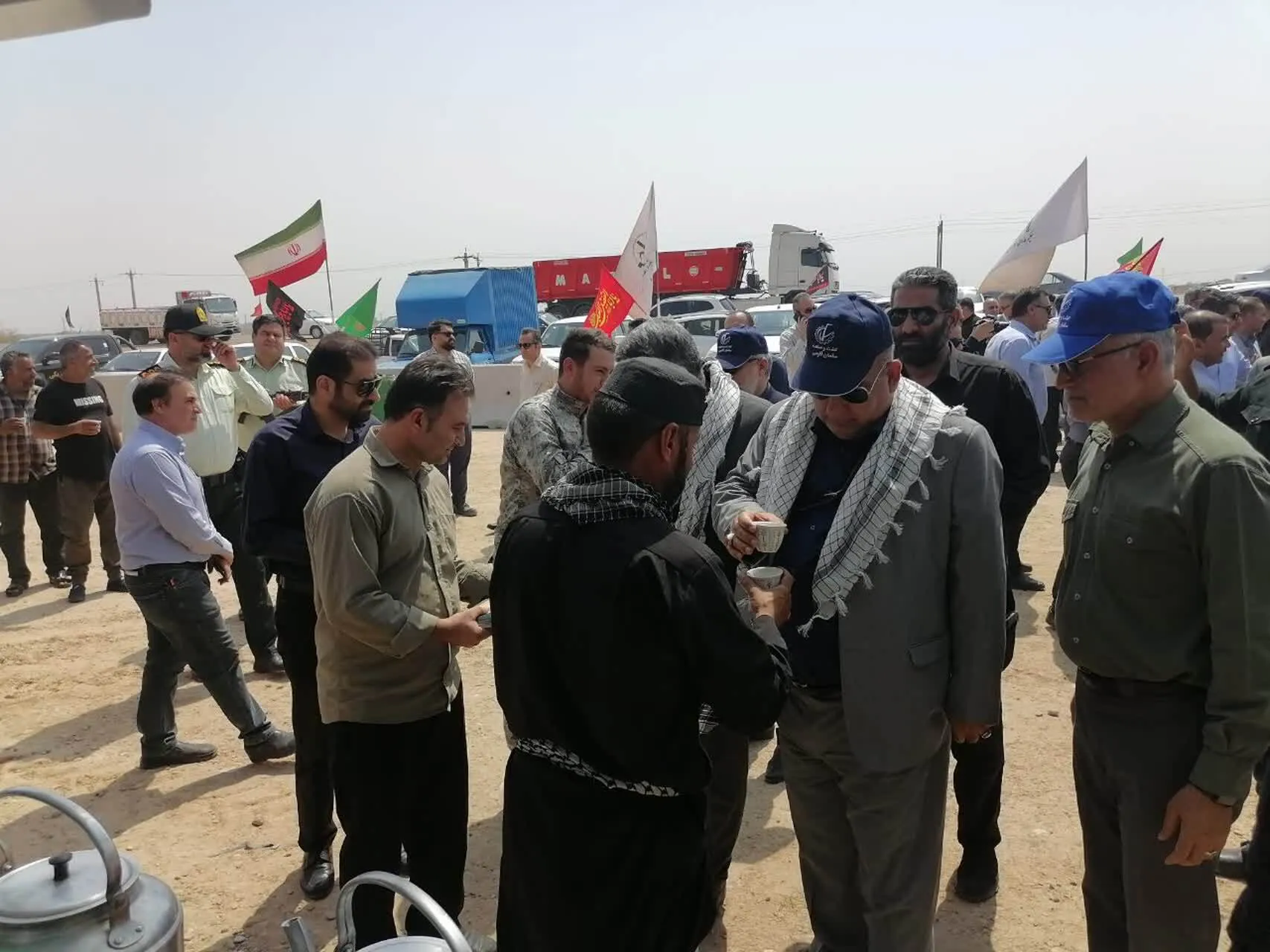 چهارمین سال خدمت‌رسانی؛ بزرگترین موکب نیشکری‌ها در مسیر شلمچه برپا شد
