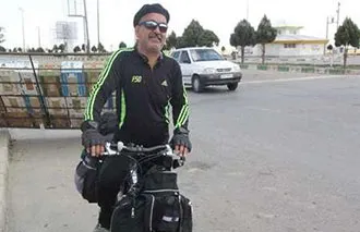 جانباز ایرانگرد با پیام ترویج فرهنگ ایثار وارد اندیمشک شد