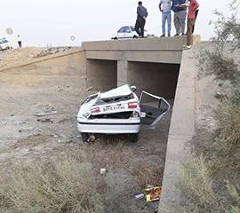 2 واژگونی خودرو در خوزستان 6 مصدوم برجای گذاشت