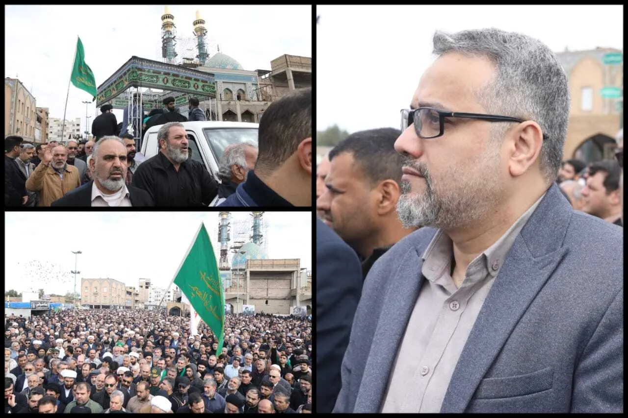 حضور پرشور خانواده بزرگ نیشکر در مراسم تشییع آیت‌الله شفیعی