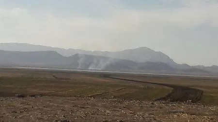 آتش تالاب میانگران‌ ایذه را در بر‌گرفت