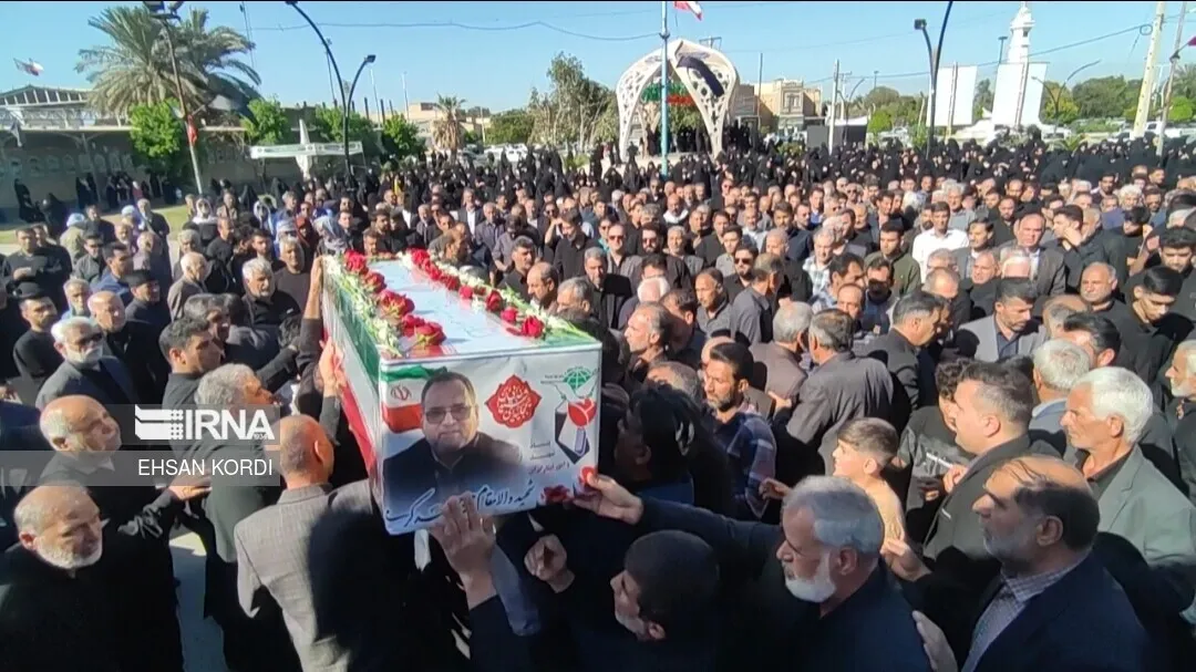 تشییع پیکر شهید تجاوز نظامی دشمن در صفی آباد دزفول